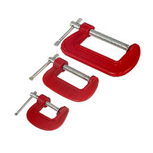 Набор струбцин G-образных, 25, 50, 75 мм, 3 предмета, (уп.) - 44-0-003