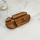 Подставка для телефона из дуба с логотипом, фото 3