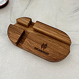 Подставка для телефона из дуба с логотипом, фото 2