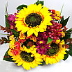 Цветочная композиция Подсолнухи-ягоды 36 см, фото 8