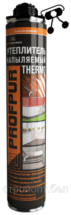 Напыляемый утеплитель PROFPUR THERMO, 890 мл, РБ