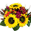 Цветочная композиция Подсолнухи-ягоды 36 см, фото 2