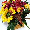 Цветочная композиция Подсолнухи-ягоды 36 см, фото 6