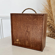 Деревянная коробка-пенал 25х25х10