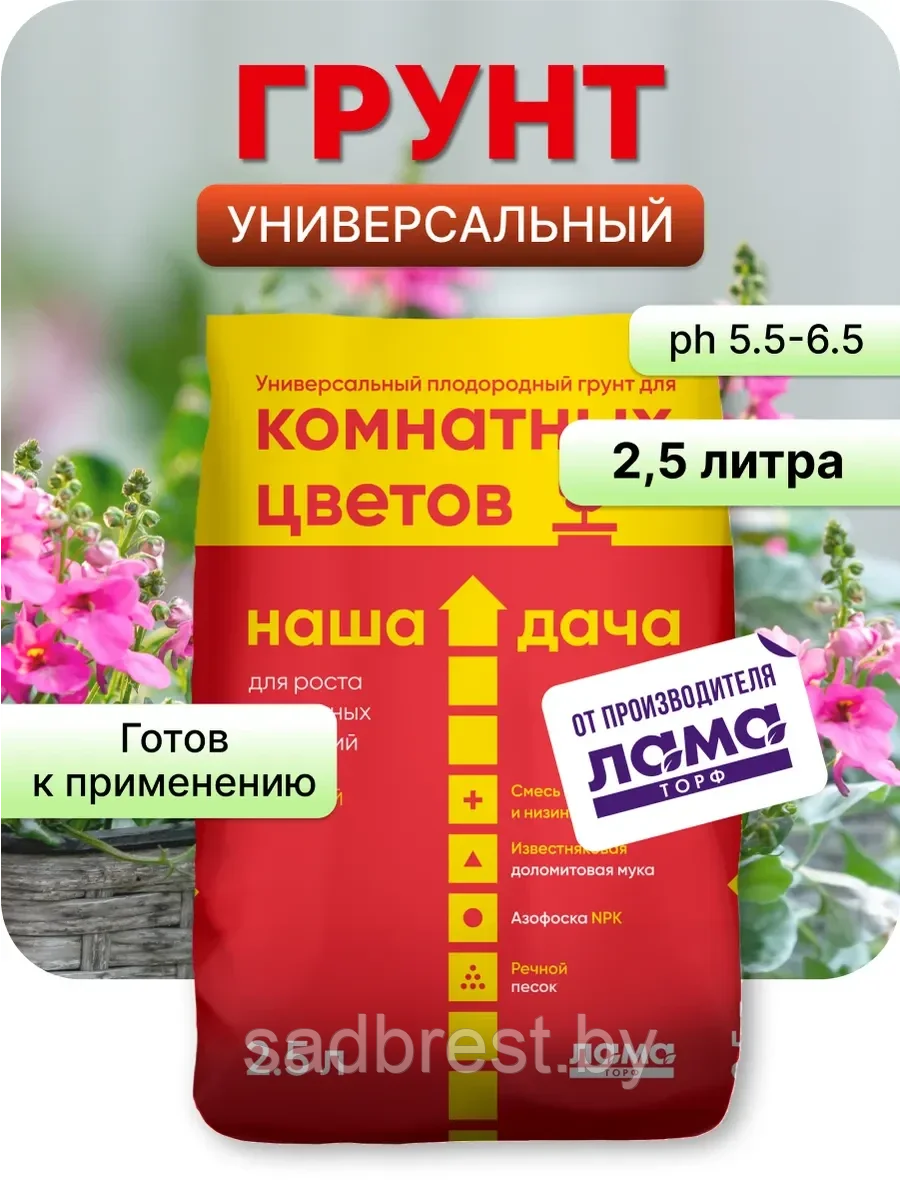 Грунт Наша дача Для комнатных растений 2,5 л