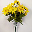 Ветка Хризантема-ромашка 16 головок 48 см, желтый, фото 2