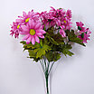 Ветка Хризантема-ромашка 16 головок 48 см, розовый, фото 2