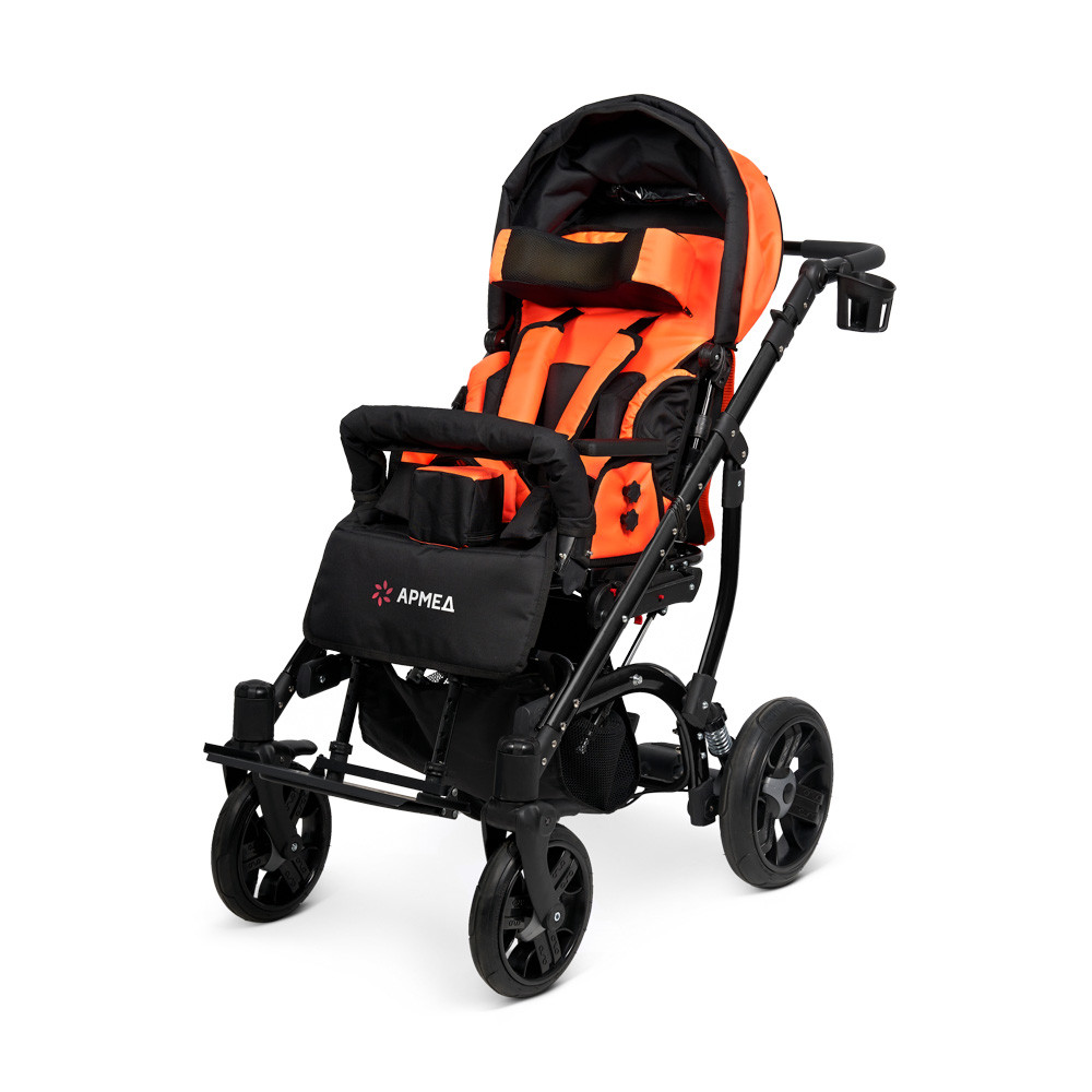 Кресло-коляска для детей с ДЦП Армед Эвита нео прогулочная оранж