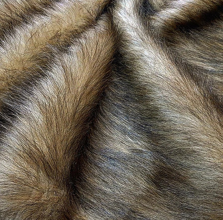 Мех искусственный длинноворсовый (коричневый цвет), фото 2