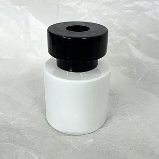 Флакон для диффузора круглый белый, 50 мл Черная крышка шляпа