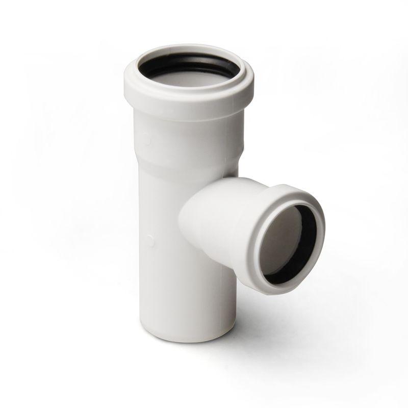 Тройник канализационный малошумный ПП, DN50/50x87° мм, Sinikon Comfort Plus (Италия/Россия)