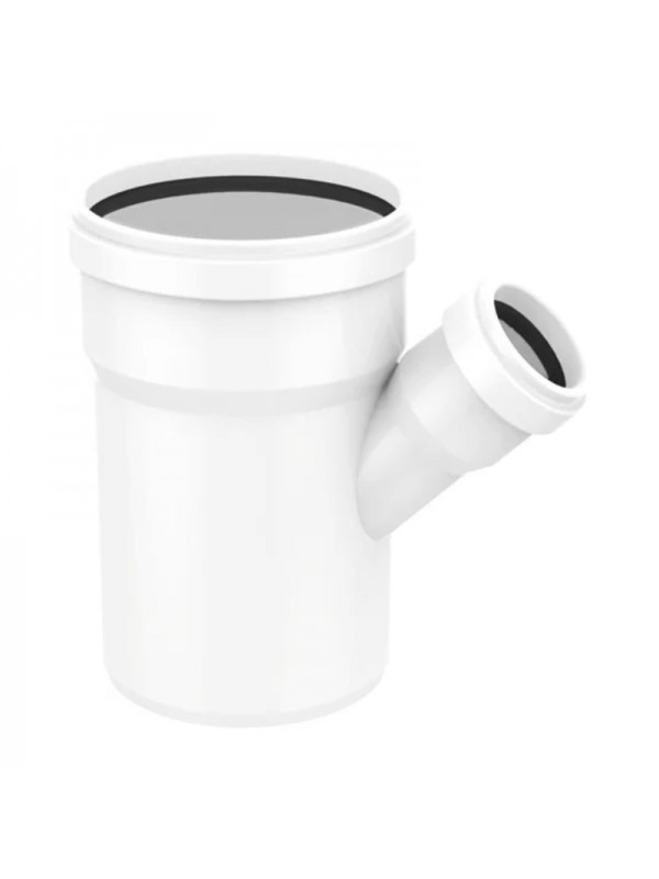 Тройник канализационный малошумный ПП, DN110/50x45° мм, Sinikon Comfort Plus (Италия/Россия)