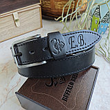 Мужской набор: ремень BUFFALO BELTS 4см + купюрник лонгер, фото 9