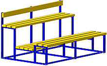 Трибуна 2-х рядная на 8 посадочных мест.