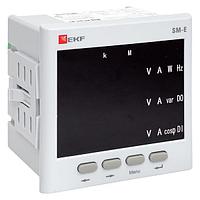 Многофункциональный измерительный прибор SM-Е с реле на панель 96x96 (квадратный вырез) EKF (без поверки)