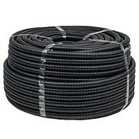 Труба гофр, безгалогеновая FRHF с протяжкой d50 мм (20 м) черная EKF-Plast