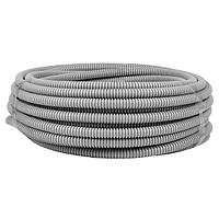 Труба гофр, ПВХ с протяжкой d16 мм (25 м) серая EKF-Plast