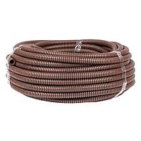 Труба гофр, ПВХ с протяжкой d16 мм (25 м) темное дерево EKF-Plast