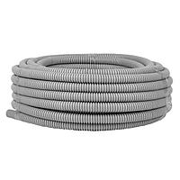 Труба гофр, ПВХ с протяжкой d20 мм (25 м) серая EKF-Plast