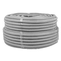 Труба гофр, ПВХ с протяжкой d25 мм (50 м) серая EKF-Plast