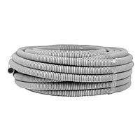 Труба гофр, ПВХ с протяжкой d25 мм (25 м) серая EKF-Plast