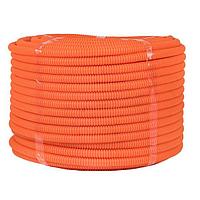 Труба гофр, ПНД тяжелая с протяжкой d16 мм (100 м) оранжевая EKF-Plast