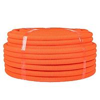 Труба гофр, ПНД с протяжкой d25 мм (75 м) оранжевая EKF-Plast