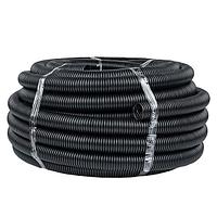 Труба гофр, ПНД с протяжкой d40 мм (25 м) черная EKF-Plast