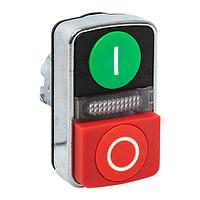 Исполнительный механизм кнопки XB4 "пуск-стоп" с выпирающим стопом возвратный без фиксации, с подсветкой IP65