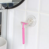 Держатель - крючок самоклеящийся Доляна Elemental, 6.3×6.5 см, прозрачный, фото 2