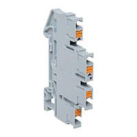 Клемма двухуровневая Push-in 2,5 мм2 4 вывода серая EKF