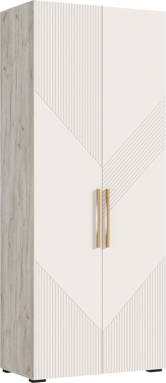 Шкаф распашной "Ирис" 2-х ств. (900) (Кашемир - Крафт серый) Миф