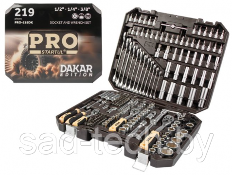 Набор головок и ключей PRO STARTUL DAKAR PRO-219DK 219пр. 1/4,3/8,1/2, фото 2