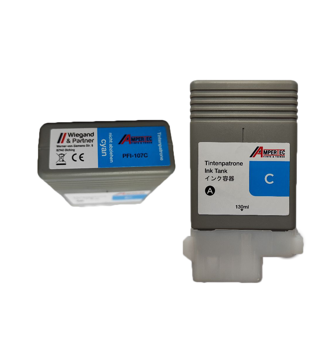 Аналог картриджа PFI-107C (для Canon imagePROGRAF iPF670/ iPF680/ iPF685/ iPF770/ iPF780/ iPF785) голубой