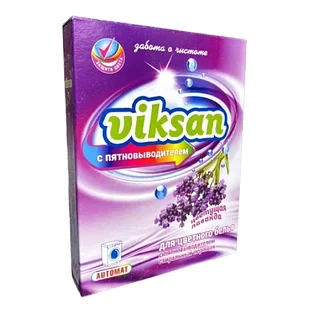 Стиральный порошок VIKSAN автомат с пятновыводителем  для цветного "Цветущая лаванда", 400г/2.4кг