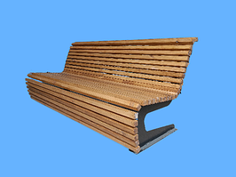 Скамья городская парковая со спинкой "Листопад"