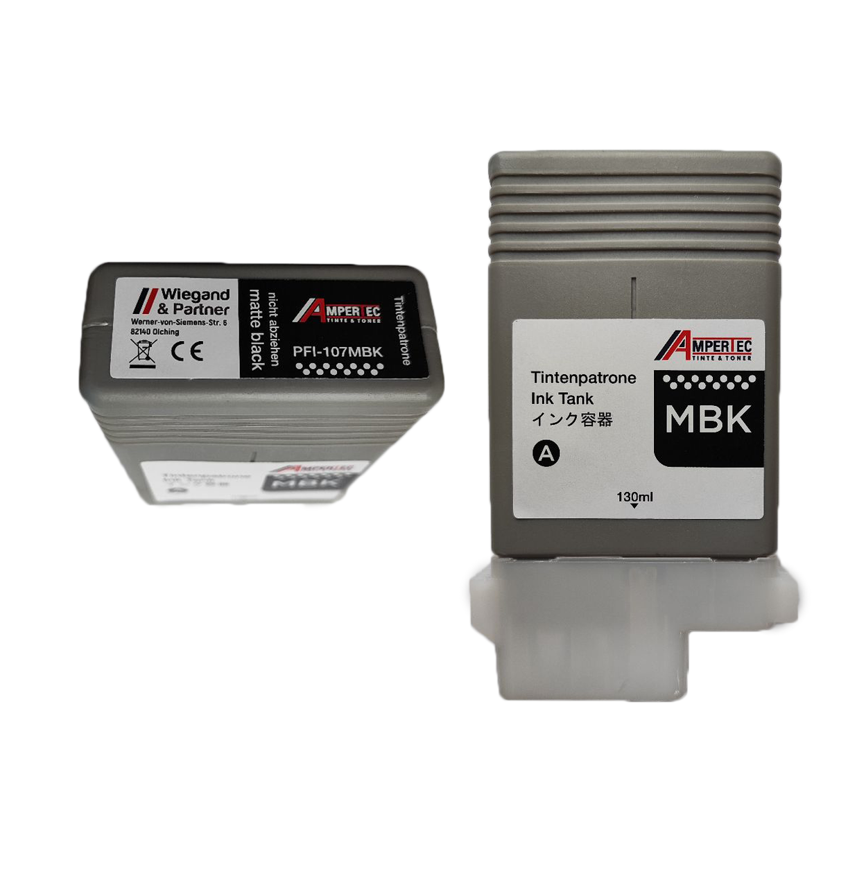 Аналог картриджа PFI-107MBk (для Canon imagePROGRAF iPF670/ iPF680/ iPF685/ iPF770/ iPF780) матовый чёрный