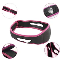 Повязка бандаж от храпа, антихрап, розовая, фото 2