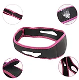 Повязка бандаж от храпа, антихрап, розовая, фото 4