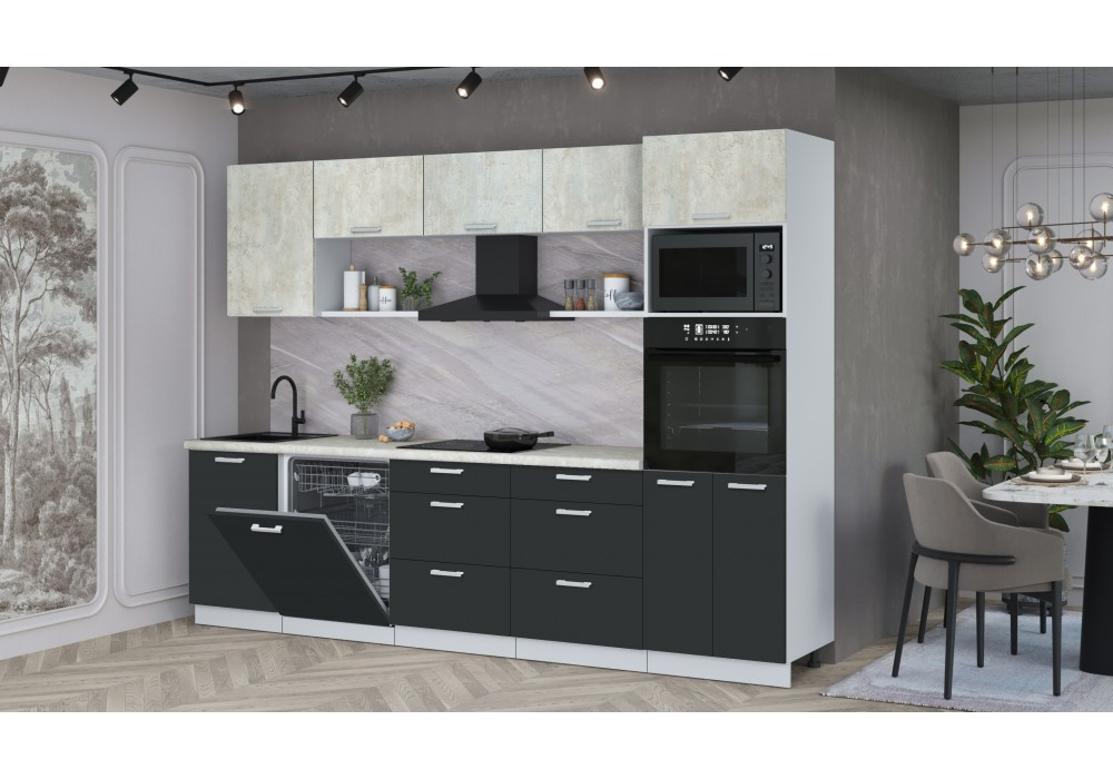 Кухонный гарнитур Мила Лайт 2,9-ПМ1