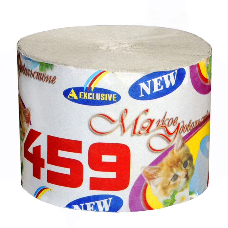 Бумага туалетная 459 х 110 х 85 М без гильзы, тисненая, однослойная, перфорированная