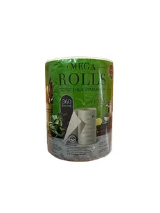 Полотенца бумажные ЭКСКЛЮЗИВ "MEGAROLLS" 360х140×200Ц тисн, двухсл,перф,высот.200 мм, кол.лист-360 шт