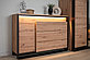Спальня Тринити Комод 1д3ящ Дуб онтарио/Чёрный, фото 6