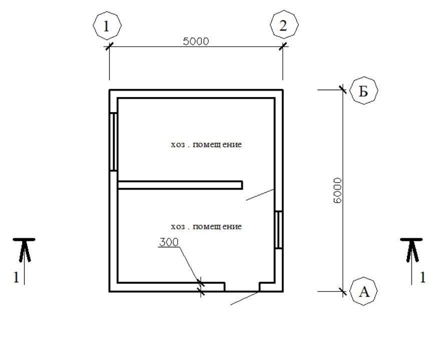 Готовый проект хозблока 5 на 6