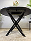 Стол Kenner R1100s черный/керамика мрамор белый глянец, фото 8