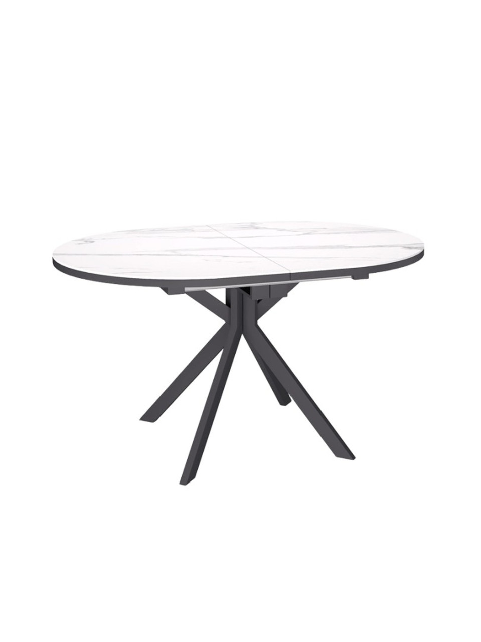 Стол Kenner DO1200, черный/керамика мрамор белый