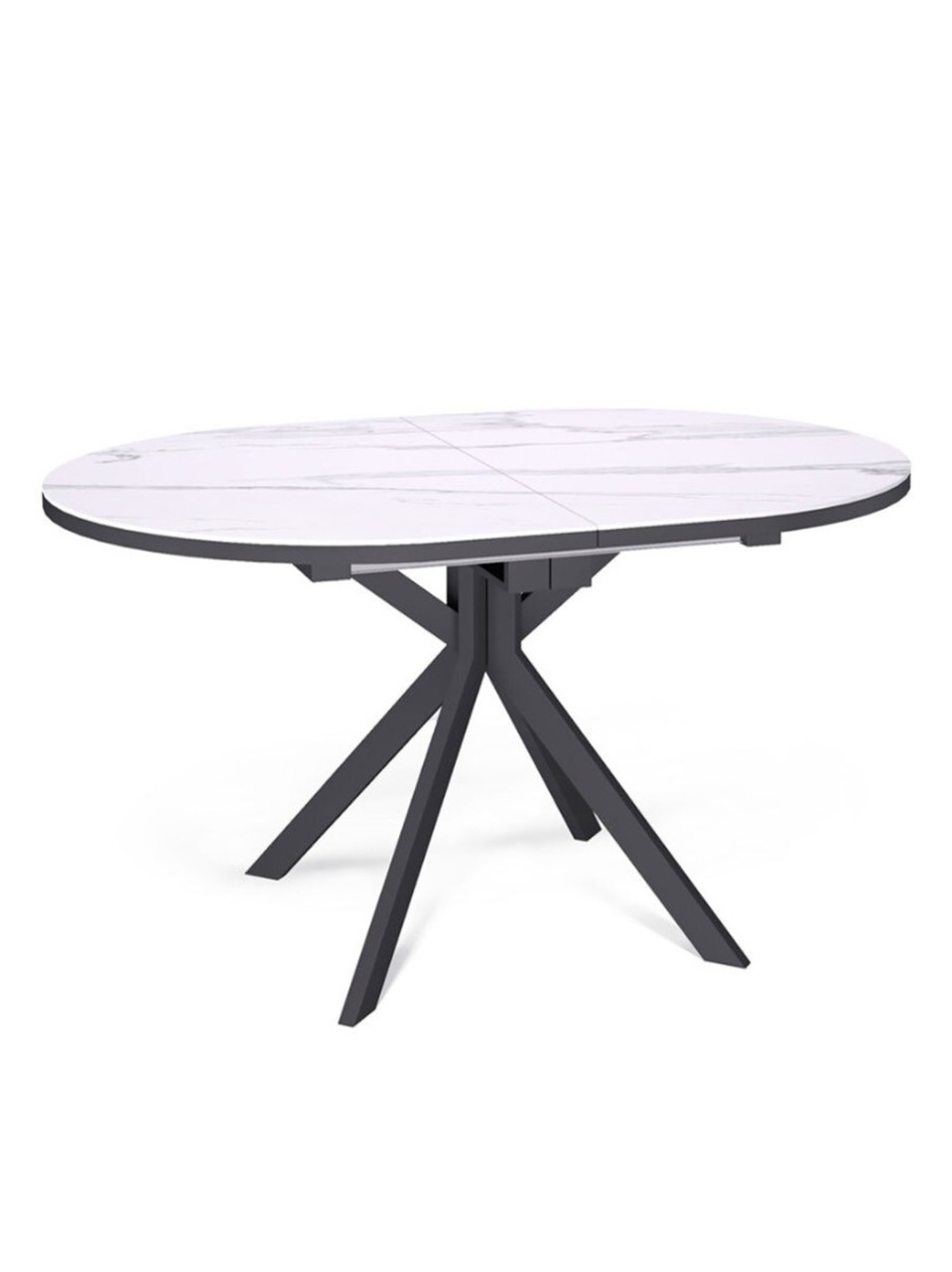 Стол Kenner DO1300, черный/керамика мрамор белый