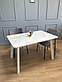 Стол Kenner AA1200, белый/керамика мрамор белый, фото 3