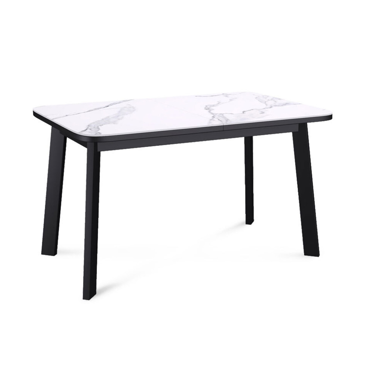 Стол Kenner AA1200, черный/керамика мрамор белый