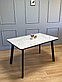 Стол Kenner AA1200, черный/керамика мрамор белый, фото 5